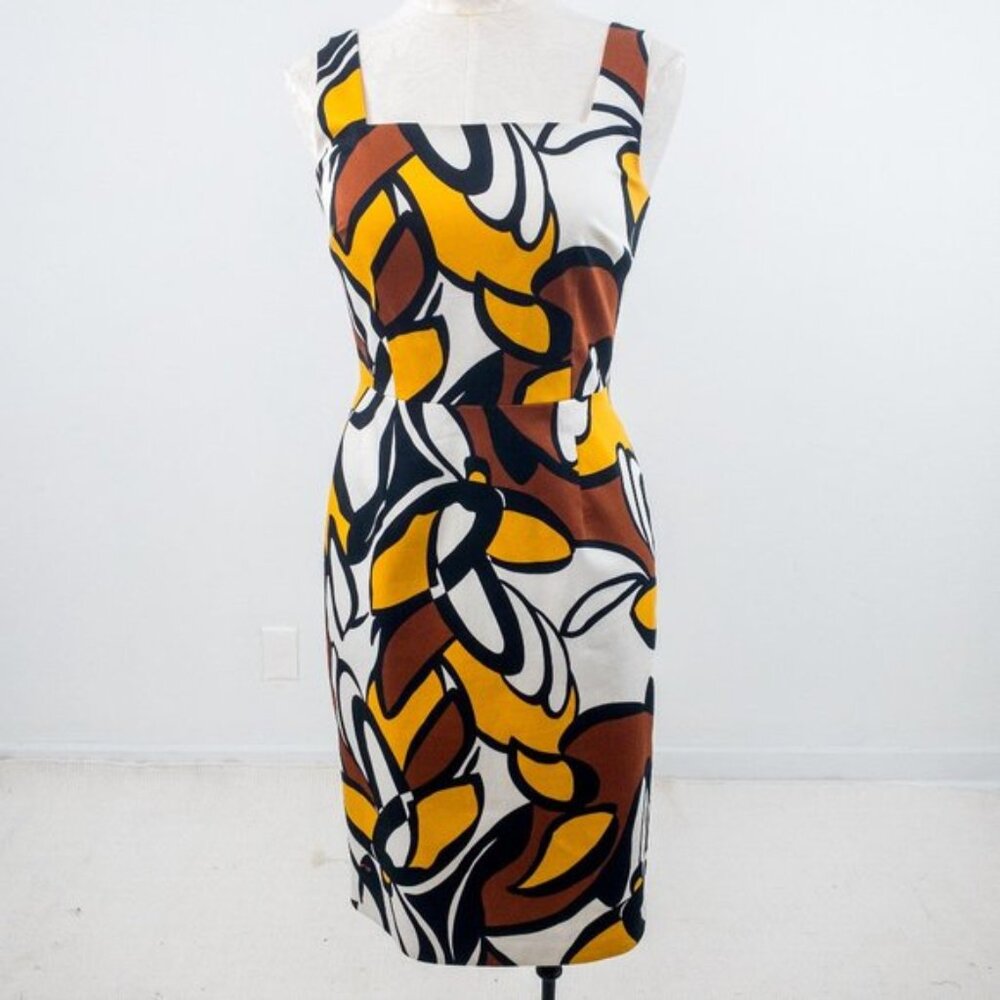 David Meister 4 Pucci-Style Print Sheath Dress